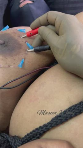 bdsm bondage boobs domination electric electro indian pain sensory play clip