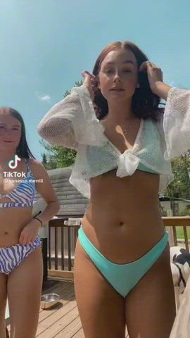 booty swimsuit white girl clip