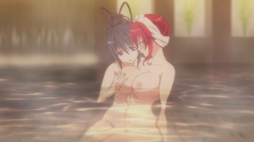 Anime Bath Ecchi Groping Huge Tits Nude Redhead clip