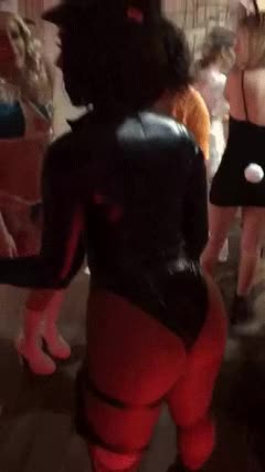 Demi Lovato asking to get a train ran on her at a Halloween party