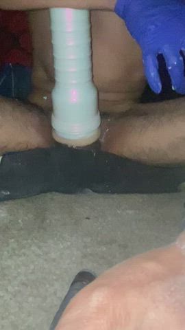 When you cum but can’t stop fucking your fleshlight