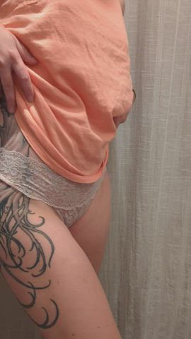 Little strip tease before I get in the shower :)