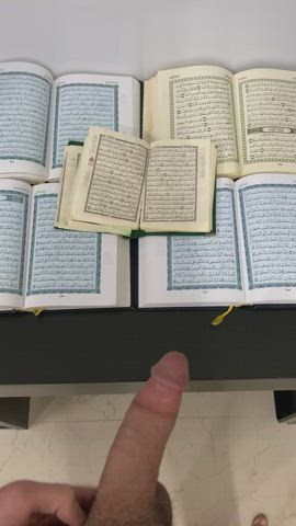 Highscore! What's the highest number of Qurans you've cummed on at once?