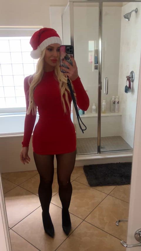 big tits blonde christmas cosplay slimthick stockings thick thighs white girl curvy-chicks