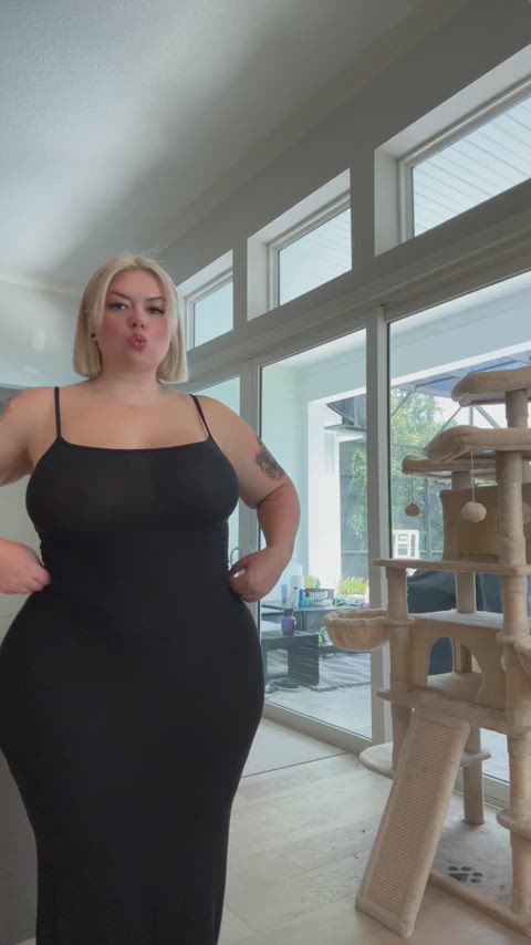 bbw braless non-nude see through clothing sheer clothes chubby-girls clip