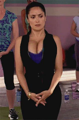 celebrity salma hayek tits clip