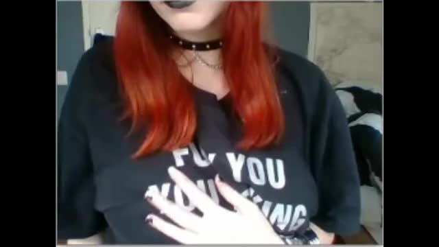 Goth girl with incredible tits