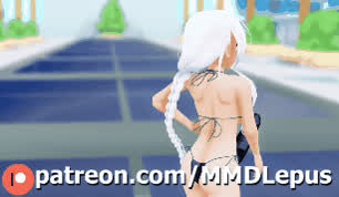 Anime Big Dick Big Tits Dancing Futanari Hentai Micro Bikini NSFW Outdoor clip