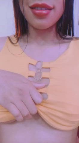 Brunette Curvy Latina Model Nipples Small Tits Teen Webcam clip