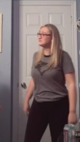 Blonde Dancing Glasses clip