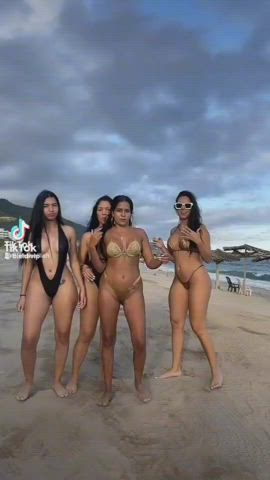 beach friends tiktok twerking clip
