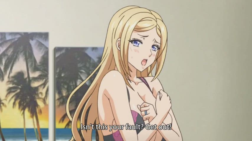 Delicious tits of this Hentai blonde