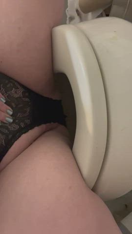 Pissing my panties and then I play with them