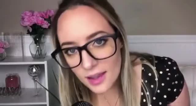 ASMR Relaxing Therapy With Hot Babe in Glasses