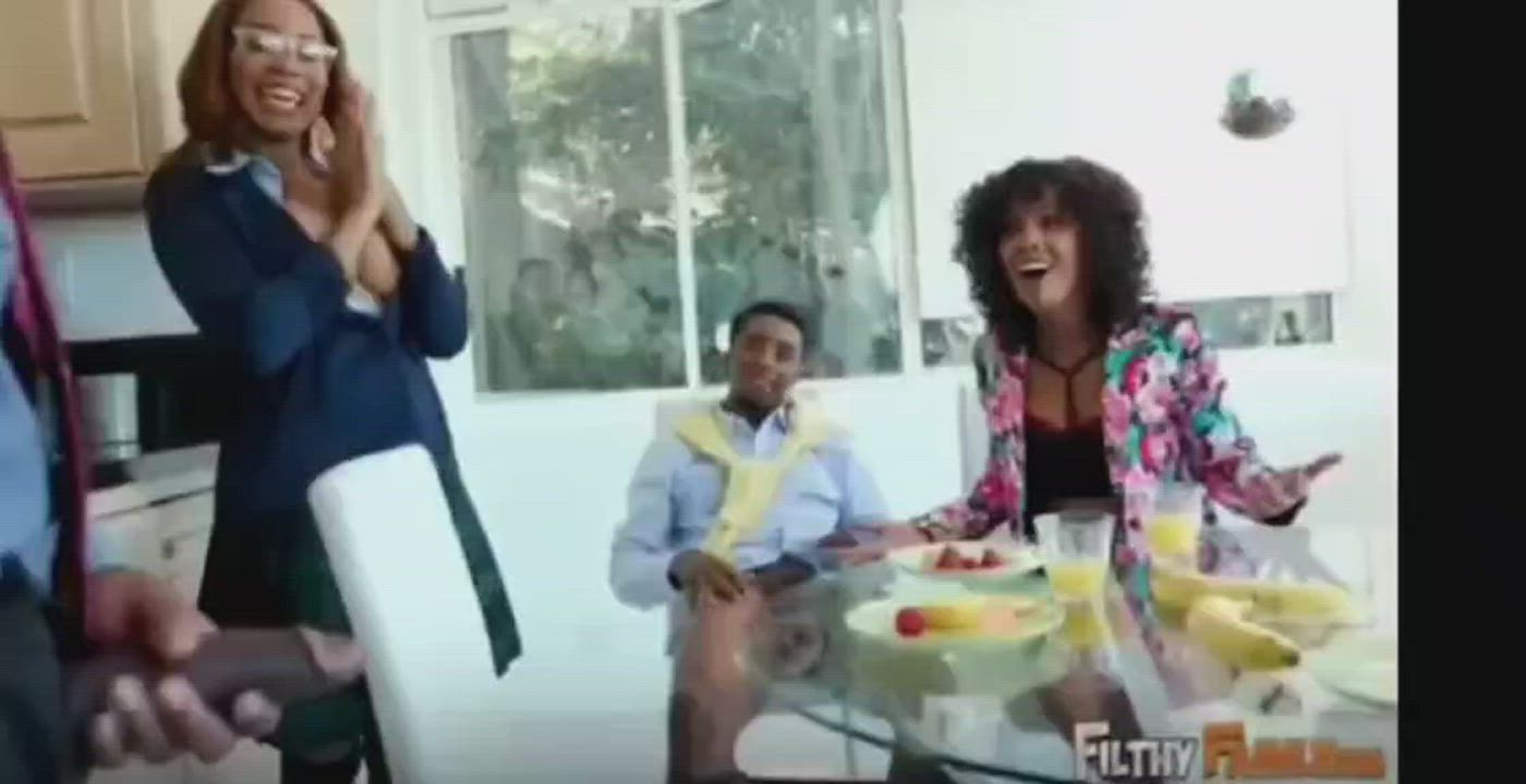 Big Tits Blowjob Cute Ebony Family Jenna Foxx Threesome clip