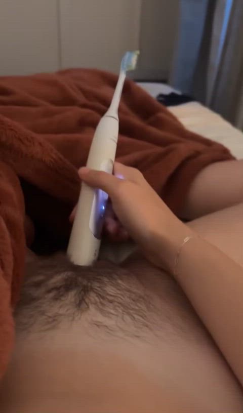 Can I use your toothbrush to cum if I need to? 