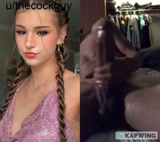 bbc babe babecock celebrity cumshot jerk off monster cock tiktok clip