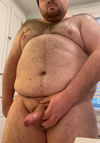 chubby hairy chest male masturbation thick thighs clip