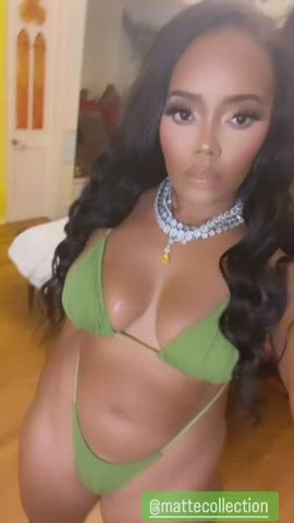 Ebony Model Swimsuit clip