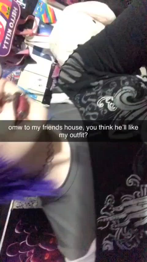 ass caption clothed fishnet pale clip