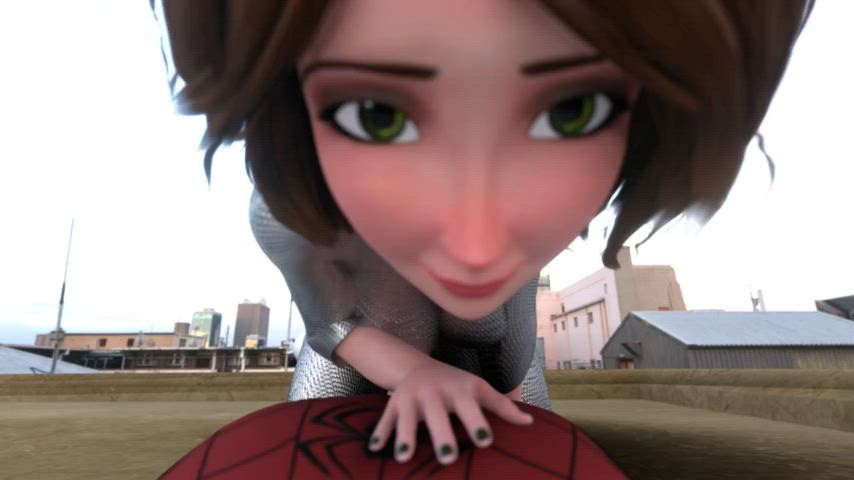 Spider-Milf: Aunt Cass rides Peter Parker [Big Hero 6] [Spider-man] (Tamagosan)