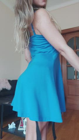 Blonde Dildo Dominatrix Dress Femdom OnlyFans Petite Strap On clip