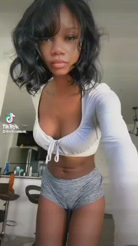 Cute Ebony TikTok clip