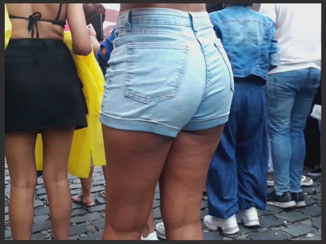 ass big ass booty candid fetish hidden cam jeans shorts voyeur clip