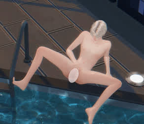 3D Masturbating Swimming Pool clip