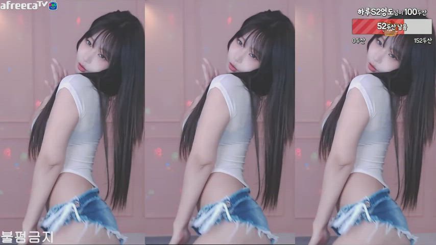 asian babe booty cute dancing korean model clip