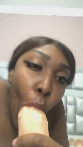 blowjob ebony latina milf spit clip