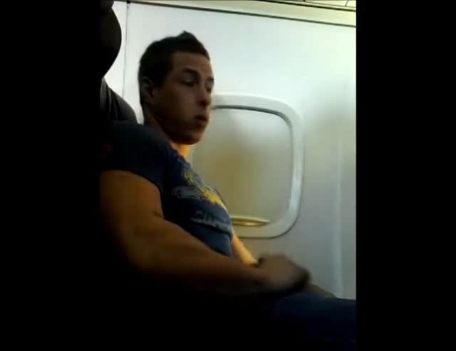 Jerking off on the plane