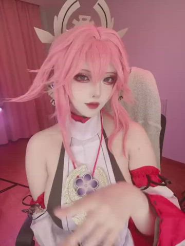 Amateur Anime Asian Big Tits Camgirl Cosplay Pink Teen Tits clip