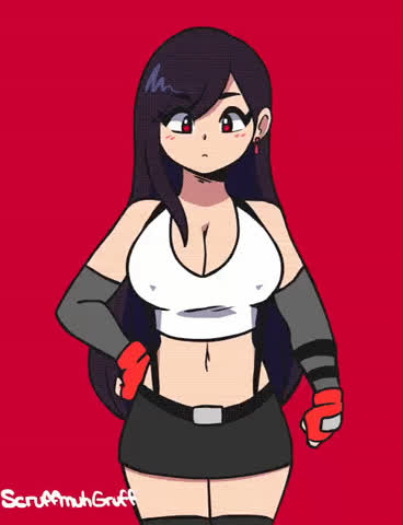 Cartoon Flashing Tifa Lockhart clip