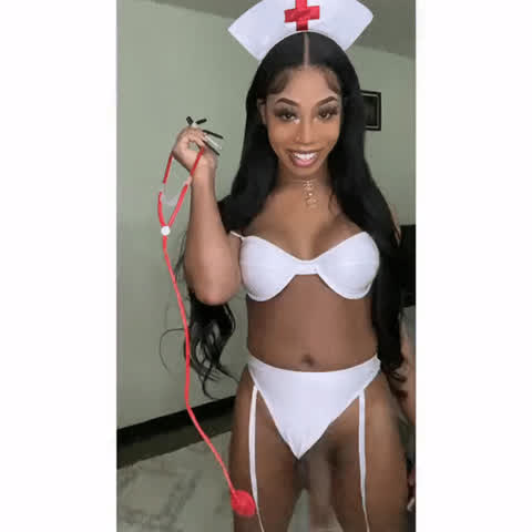 Cock Cock Worship Ebony Girl Dick Nurse Trans Woman clip