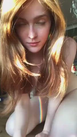 amateur babe pussy redhead solo tits clip