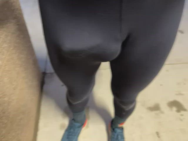 Flashing Leggings Penis Public Thong Workout clip