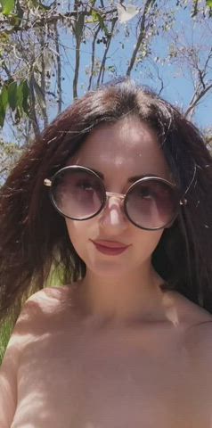 brunette outdoor small tits tiny-tits clip