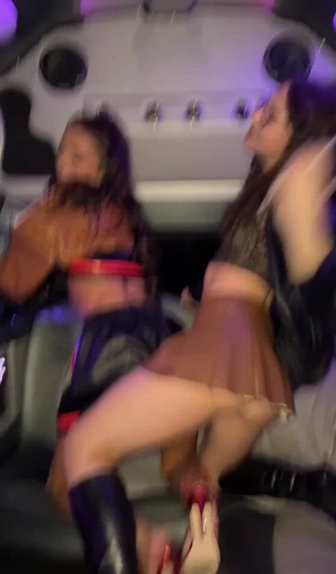 Pornstars fucking in a Limousine