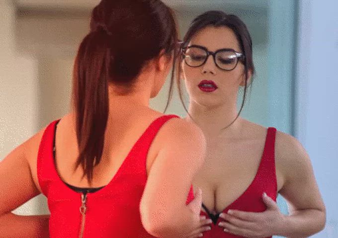 pornstar cleavage dress valentina nappi sfw clip