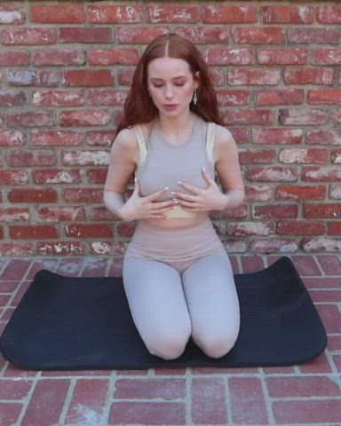 celebrity madelaine petsch model stretching clip