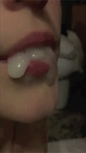 Cum In Mouth Drooling Sloppy clip