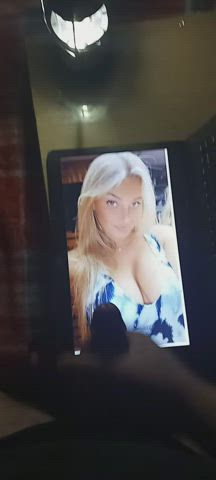big tits blonde cum cumshot tribute clip