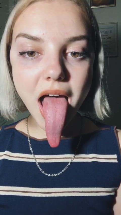 long tongue tiktok tongue tongue fetish clip