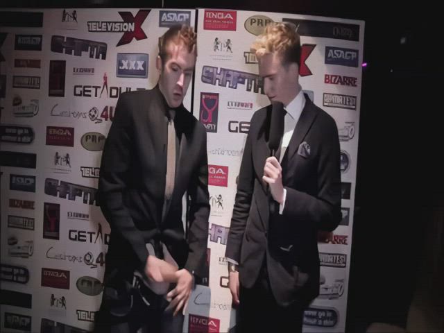 Danny helicopters his huge soft cock on the red carpet