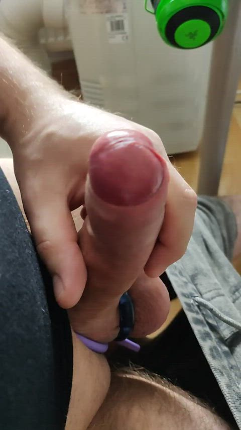 cock masturbating precum clip