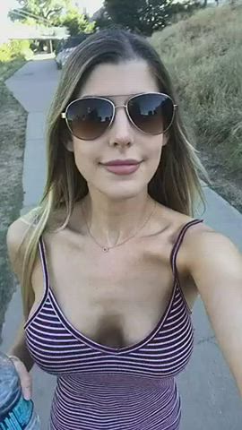 What would you do, if you see me flashing my tits on the way to my car? 😏