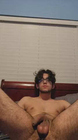 cock glasses jerk off twink clip