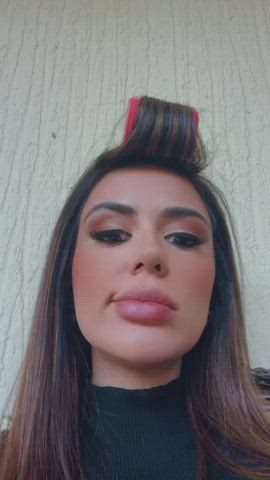 Brazilian Brown Eyes Brunette Dani Facial Goddess Hair Labia Tease clip