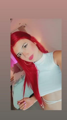 19 years old colombian latina redhead sensual shaved clip